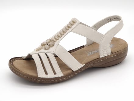 Rieker Dames Sandaal - 60806-80 Lichtbeige - Maat 41