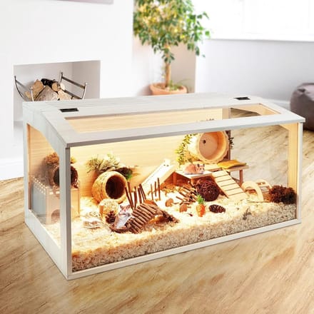 Grote, Kauwbestendige Kooi voor Hamsters, Muizen en Ratten met Acrylpanelen