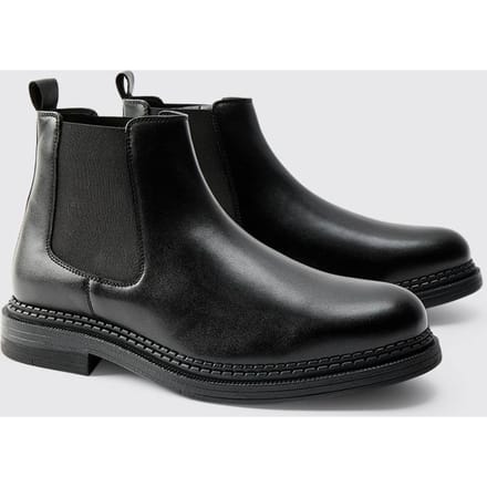 Chelsea-laars van nep leer | Black | Size 46