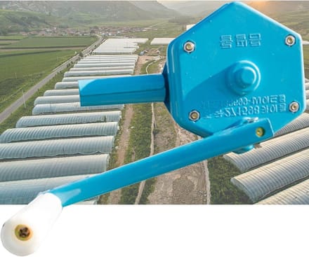 Kas raamopener - Handmatige handslinger - Kas ventilatie - Zelfsluitend apparaat - 120 m lengte - Aluminium