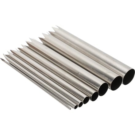 8 Pièces Coupe-Trous Dentelés en Argile Acier Inoxydable Coupe-Cercles de Poterie Multifonctionnel pour Perforer gray