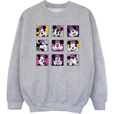 Disney Meisjes Minnie Mouse Vierkantjes Sweatshirt (Sportgrijs)