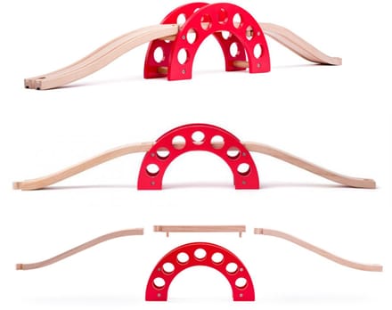 Woody Woody brug met rode boog 90828.