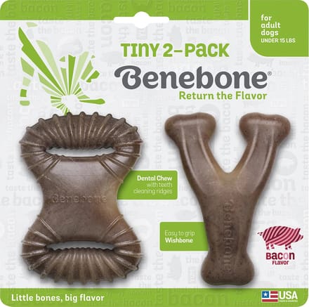 Benebone - Kauwartikelen - Dental Chew-Wishbone Tiny - Bacon - S 645400