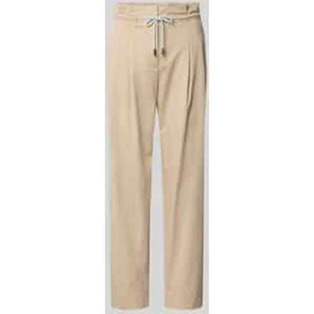 Straight fit stoffen broek met Tunnelkoord