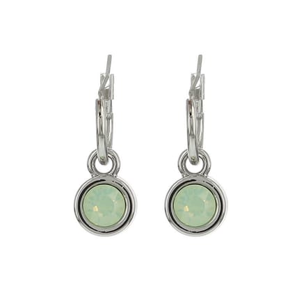 Biba Hang Oorbellen met Swarovski Steentje Chrys. Opal