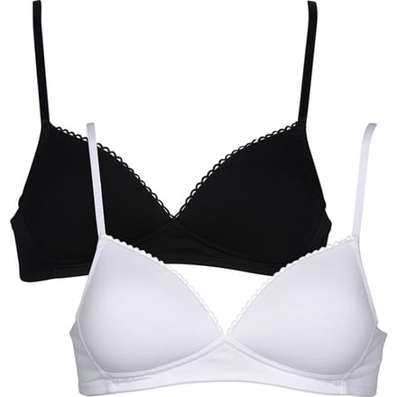 My Basic - Comfy zwarte en witte katoenen bh's zonder beugel