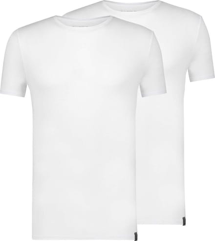 RJ Good Life Lisbon 2-Pack Heren T-Shirt Ronde Hals Wit S