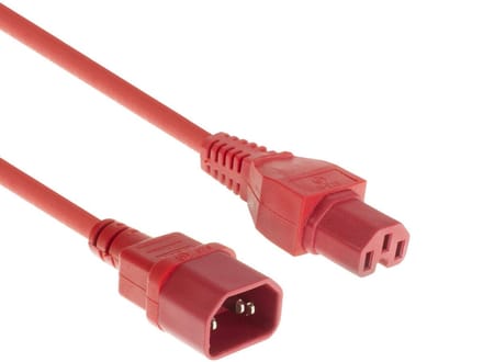ACT Netsnoer C14 - C15 rood 2,5 m AK5391
