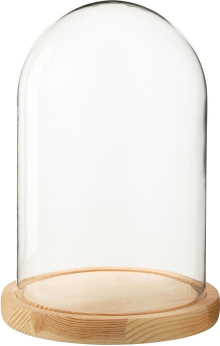 J-Line Decoratieve stolp - glas - naturel - medium