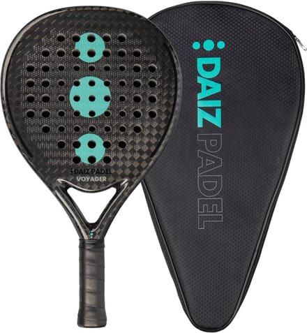 DAIZ PADEL RACKET - Voyager Hybrid - Premium 12K Carbon, Kevlar & 3D Effect - Inclusief Thermo Padeltas & Padel Protector