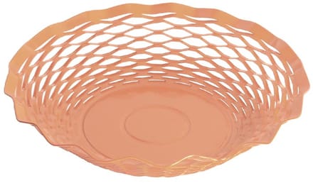 Broodmandje van RVS - Vintage - Rond - Oud Roze - Ø 24 x H 5 cm