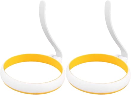 Ronde Eierring - Omeletvorm Bakring - Ontbijt Maken - Inklapbare Handgreep - 10.2 cm - Zwart