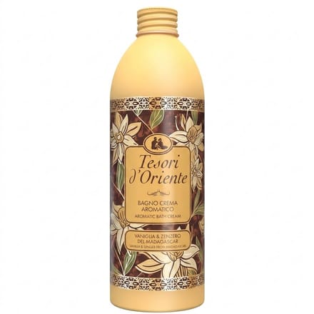 Tesori d'Oriente Badcrème – Vanille & Gember – 500 ml – Aromatisch & Voedend – Luxe Italiaanse Verzorging