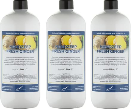 Handzeep Fresh Ginger 1 liter - set van 3 stuks