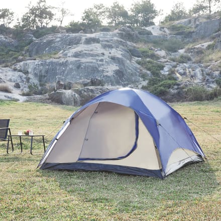 Tent Bergeijk 213x213x130 cm blauw en beige