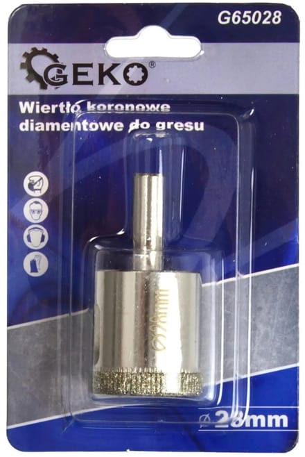 GEKO Diamantboor voor tegels - 28mm - Set van 2 - Geschikt voor nat boren