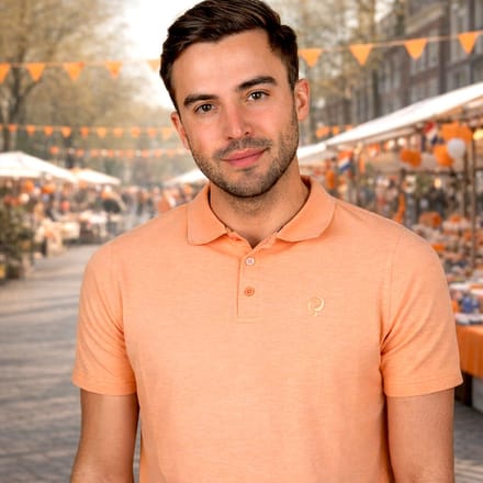 Heren Polo Willemsdorp - Lichtoranje Melange