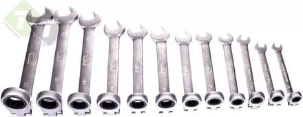 Flex steek ringratel sleutel set - 12 delig - Seutelset - SATRA