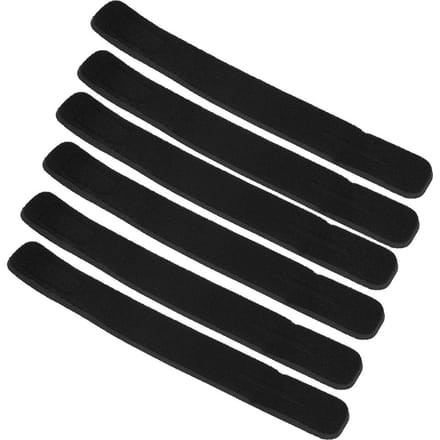 6 stuks   Zak Zacht Elastisch Hengel Hengelriem Houders Buiten Verstelbaar Visgerei Tie Strap black