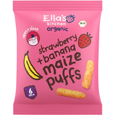 Maize puffs aardbei + banaan 6m+