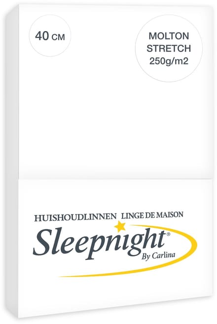 Sleepnight Capri Molton Stretch Matrasbeschermer 40 cm - 160 x 200 cm - 140 x 210/220 cm - [Wit]