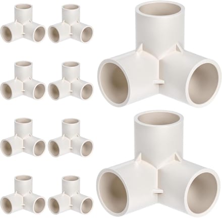 PVC Pijpverbindingen - Hoekstukken - Kasconstructies Bouwen - 3-Weg Aansluiting - 25mm Binnendiameter - Wit