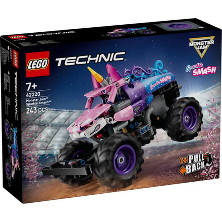 LEGO Technic LEGO® TECHNIC 42220 Monster JAM™ Sparkle Smash™ met terugtrekmotor (42220)