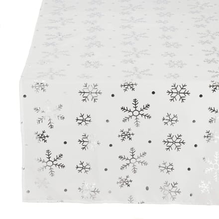 Springos Tafelkleed -Kerst - Sneeuwvlokken- Wit - Polyester - 220 x140 CM
