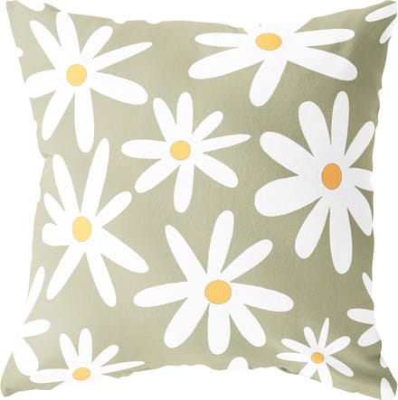LABEL-R Buitenkussen margrietjes groen