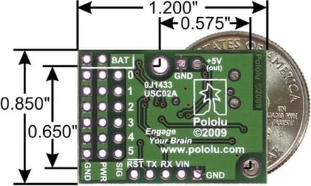 Micro Maestro 6-Channel USB Servo Controller (Assembled) Pololu 1350