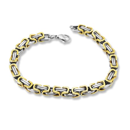 Amanto Armband Basel G - 316L Staal - Koningsschakel - 6mm - 21cm