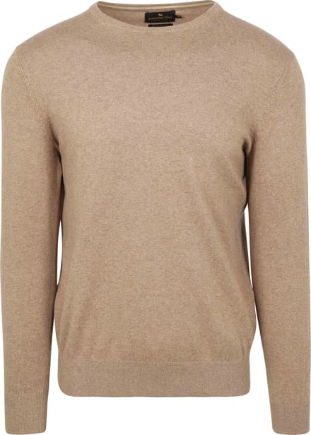 Steppin' Out Trui Cotton Cashmere Camel - Maat M - Heren - Pullovers