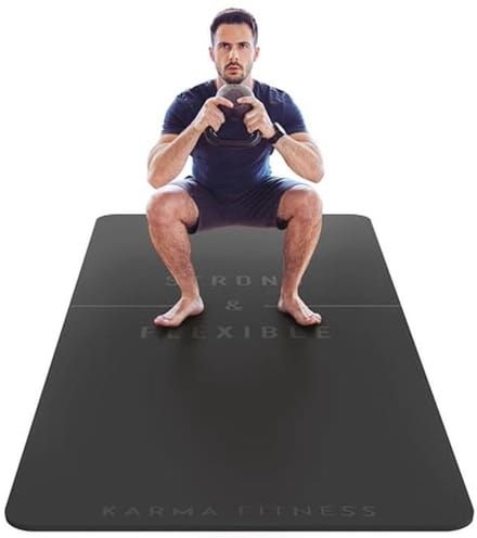 Extra brede en dikke yogamat voor thuis workouts - antislip en zweetbestendig