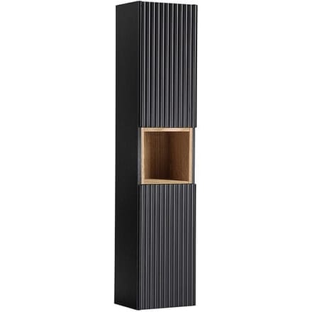 Petits-Meubles Riva Zwart en Hout 2-deurs 1-nis wandgemonteerde zuil