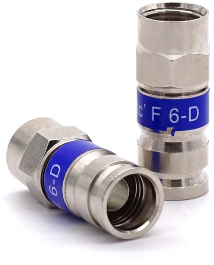 tc'eq - F-Connector - Compressie - Serie 6 - Blauw