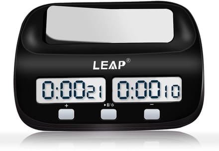 Schaakklok - Digitaal - Timer - Schaken - Plastic - Zwart