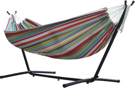 XXL Tweepersoons Hangmat met Stevig Stalen Frame - Weerbestendig Polyester