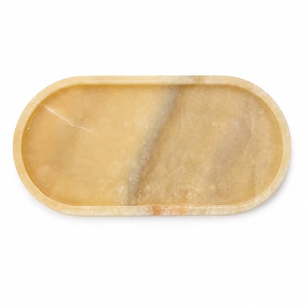 Marmoree - Onyx - Dienblad - Ovaal - Geel - 35x17cm