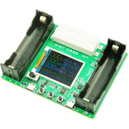 18650 Lithiumbatterijcapaciteitstester 1,77 inch display Interne weerstandsmeetmodule veelkleurig