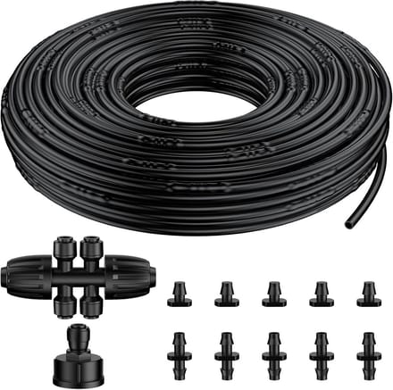 Druppelirrigatieslang 30m PE met 15cm Afstand - Complete Set met 12 Accessoires