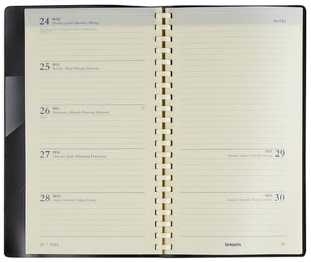 Brepols agendavulling 2026 - NOTAPLAN - Vulling - Weekoverzicht - 1w/2p - 8,9 x 16 cm