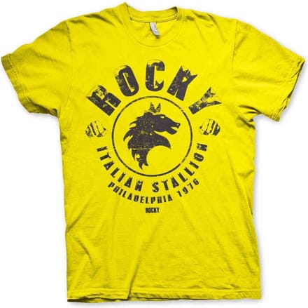 Rocky Heren Tshirt -S- Italian Stallion Geel