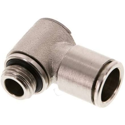 12mm x G3/8'' 90 graden L-vorm Messing Insteekfitting Buitendraad Draaibaar NBR