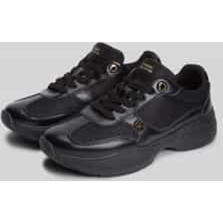 sneakers van echt leer met logodetails