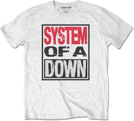 System Of A Down - Triple Stack Box Heren T-shirt - L - Wit