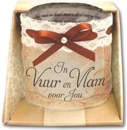 Kaars - Organza - In vuur en vlam