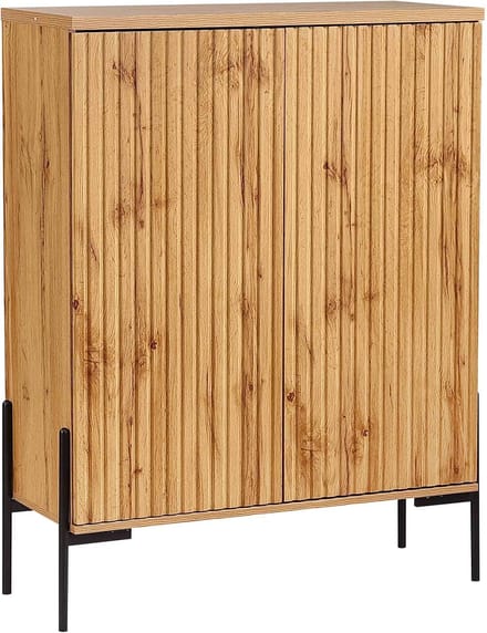 Charlie-Highboard - 2-deurs - Zwart Eiken