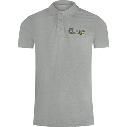 Cavalli Class Levendig Bloemenlogo Grijs Poloshirt
