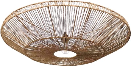 Ronde jute plafonniere Bella -Ø80cm- 4Shine